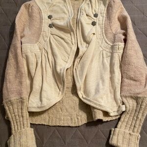 Free People Cream Teddy Jacket
